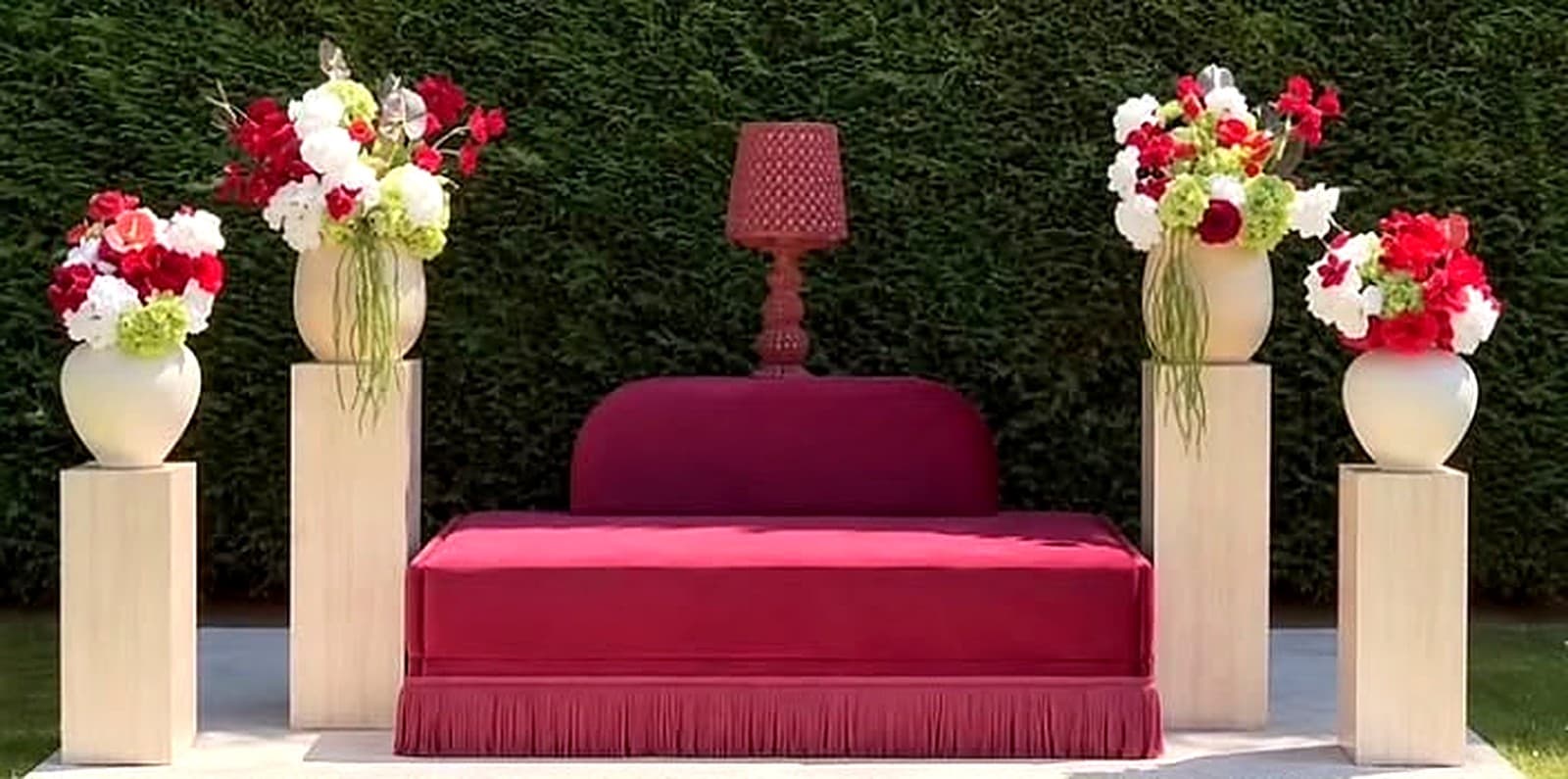 Trône décoré romantique, variation — décoration événementielle Vilvoorde